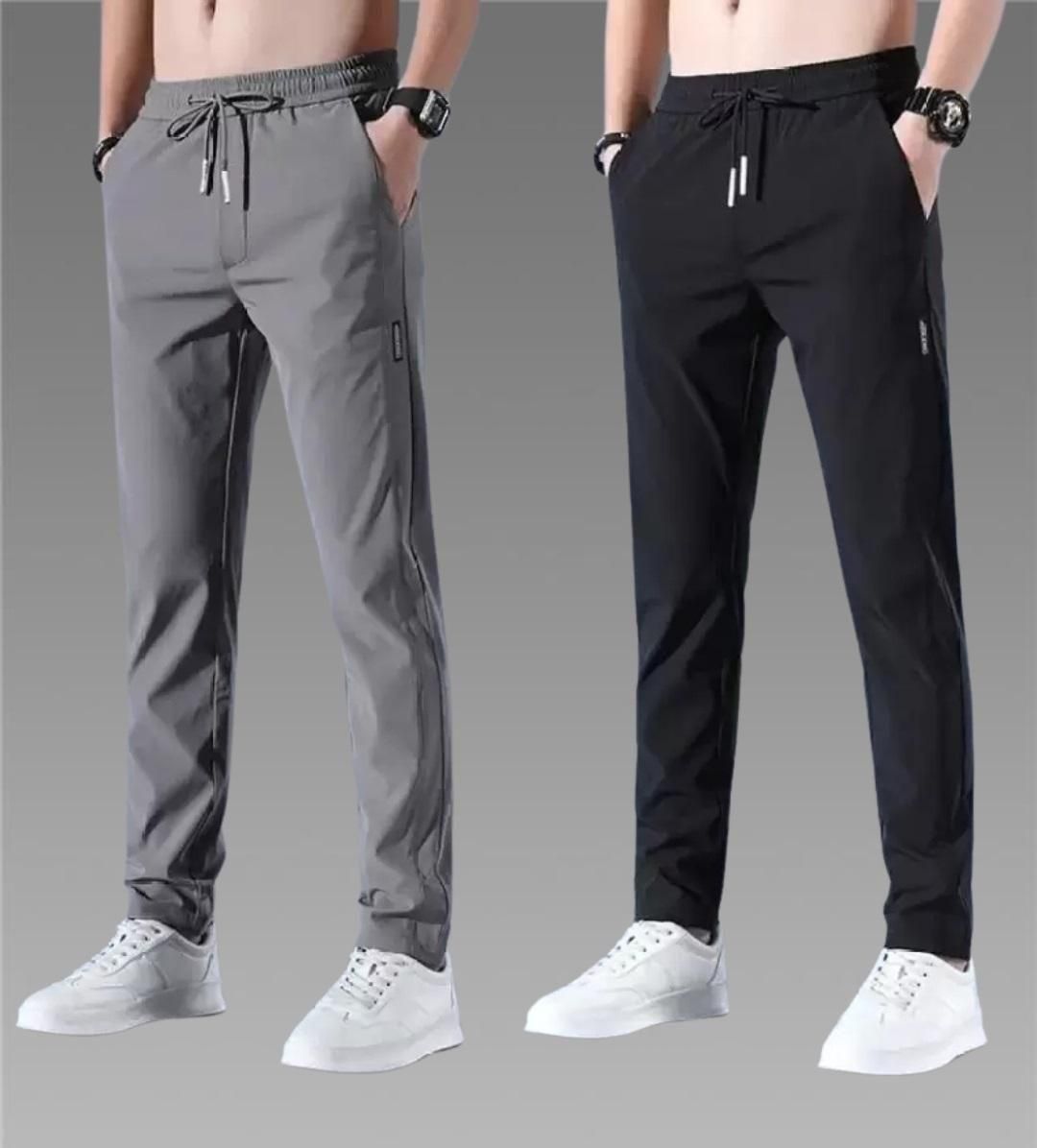 Stylish Combo Lycra Track Pant (Pack of 2) - S